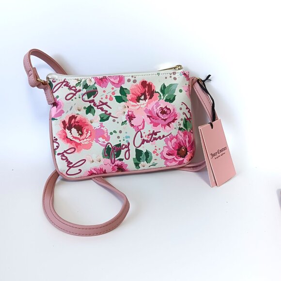 NWT Juicy Couture Peek a Bow Pick UR Petal Crossbody 2 Piece Set - Picture 5 of 8